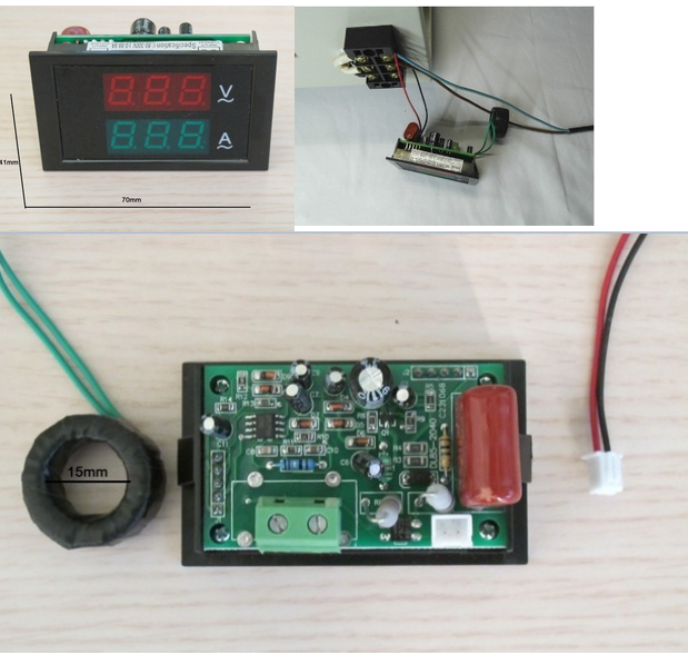 ดิจิตอลโวลต์และแอมมิเตอร์ แบบ AC  วัดได้ 100A ถึงไฟบ้าน 450Vวัดไฟ3phaseได้